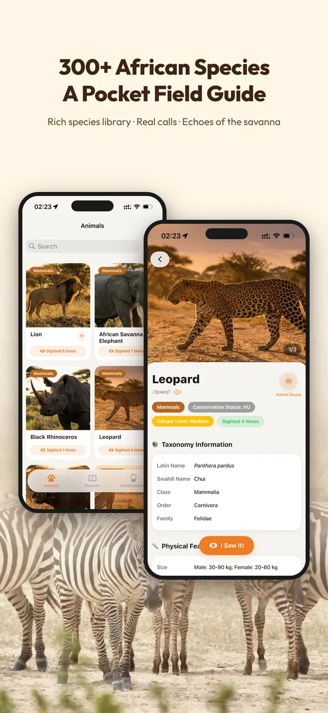 SafariLingo app screenshot